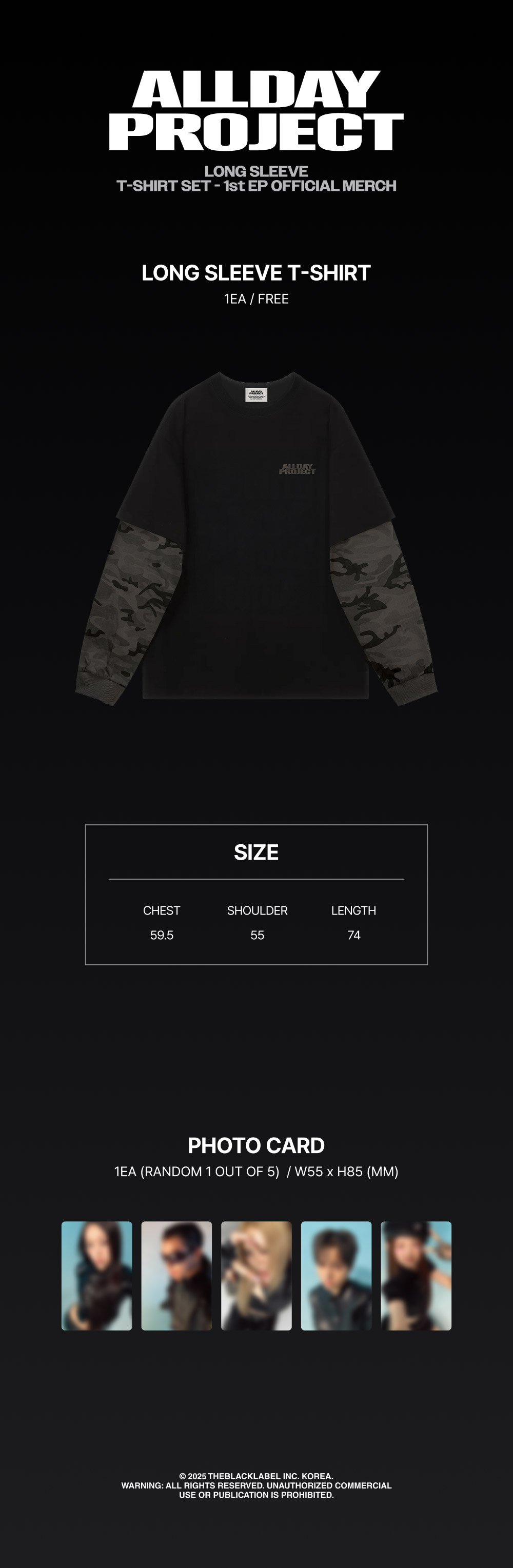ALLDAY PROJECT 1st EP OFFICIAL MERCH Goods - LONG SLEEVE T-SHIRT